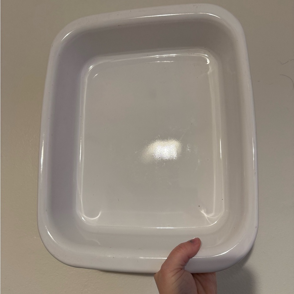 Corningware White Baking Dish with Floral Design - Picture 2 of 6